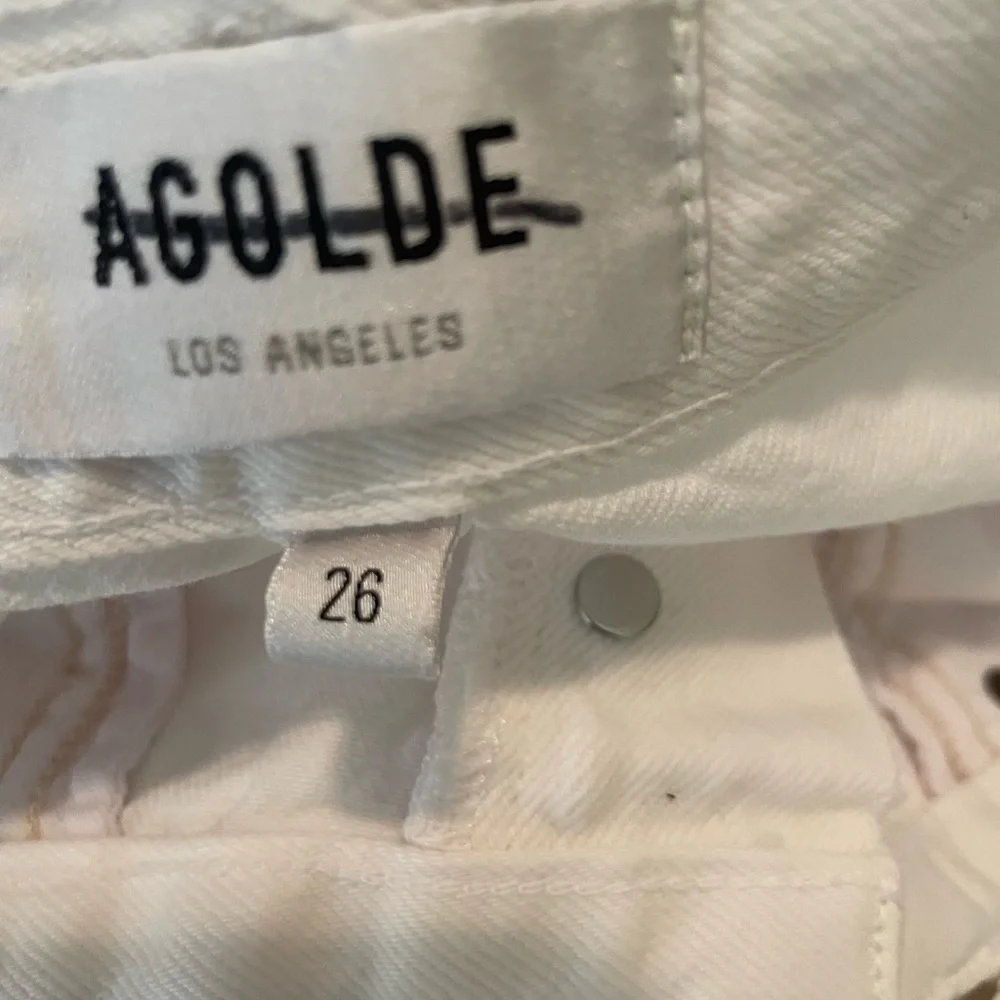AGOLDE 90s Mid- high rise (13”) Loose Fit Jeans in WHITE VANISH spring vacation - Picture 14 of 15